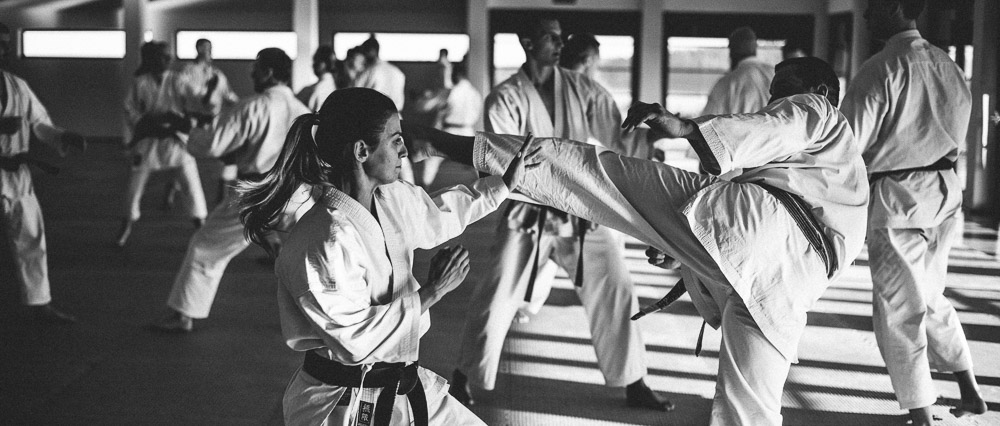 sparing podczas treningu Karate Tradycyjnego